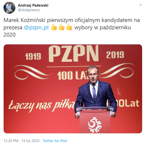 Pierwszy OFICJALNY KANDYDAT na nowego prezesa PZPN